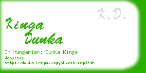 kinga dunka business card